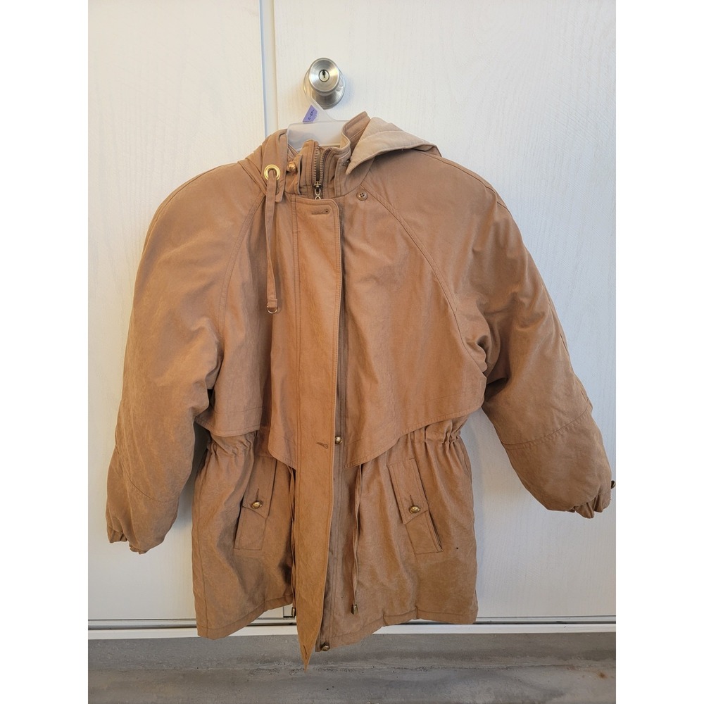 Fleet Street Women's Trench Coat‎ Size 6 Beige Vintage 80s 90s Classic